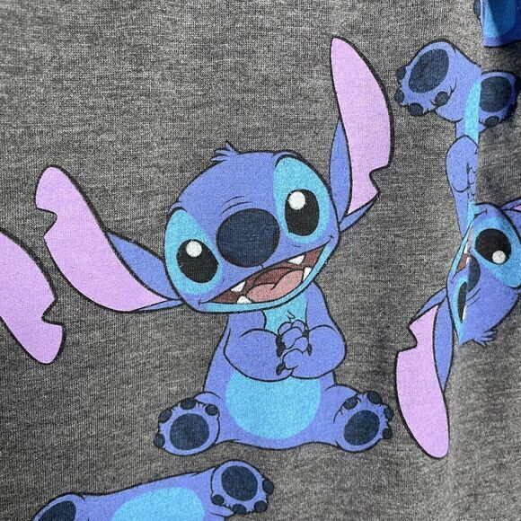 Disney Sitting Down Smiling Blue Stitch Short Sleeve t-shirt Juniors size L - Picture 3 of 4